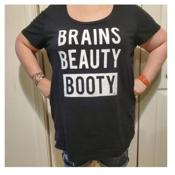 Torrid Shirt Cotton T Tee Top Short Sleeve Black Scoop Women's 2 Extra Lg WOMAN' - Picture 9 of 10